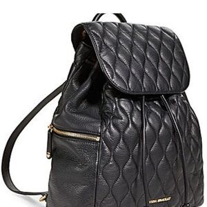 Vera Bradley Black Quilted Backpack with Adjustable Straps